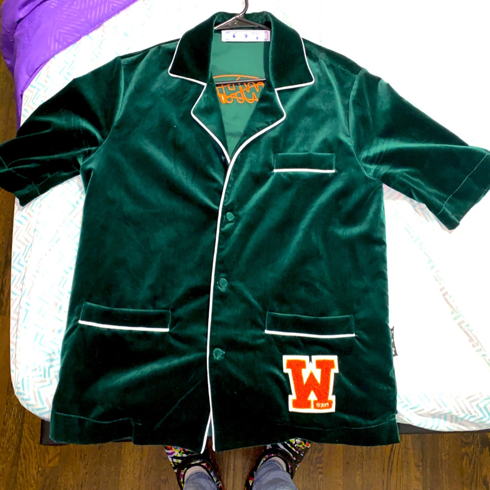 Off-White Green Button up Shirt